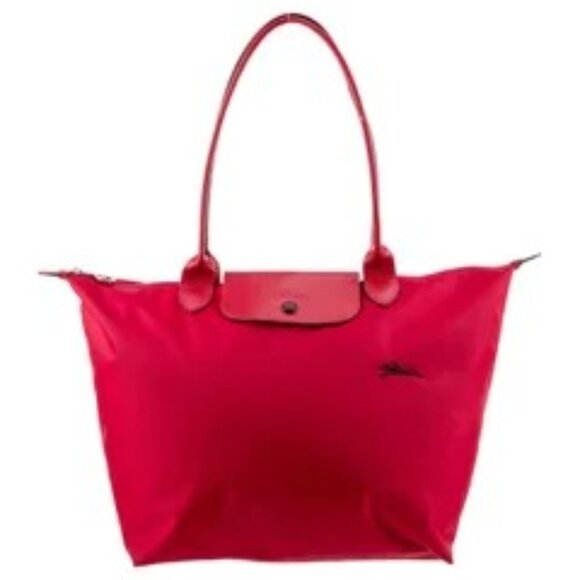 Longchamp Handbags - Longchamp Pliage tote Red, Polyamide Authentic